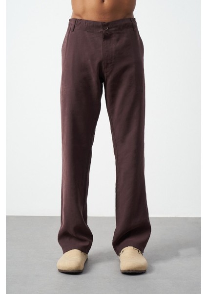 Süet Desenli Modal Baggy Erkek Pantolon