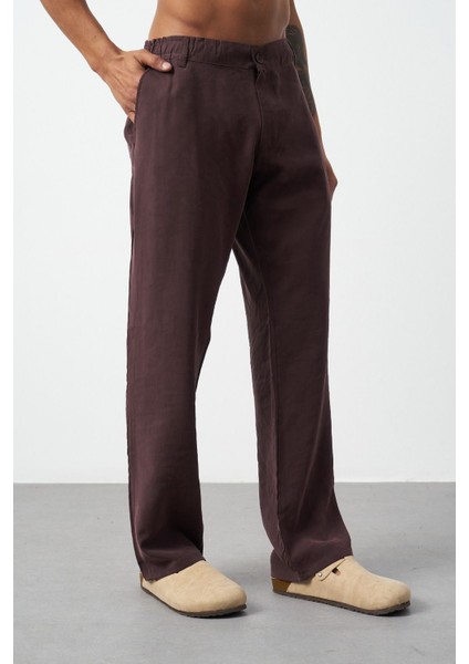 Süet Desenli Modal Baggy Erkek Pantolon