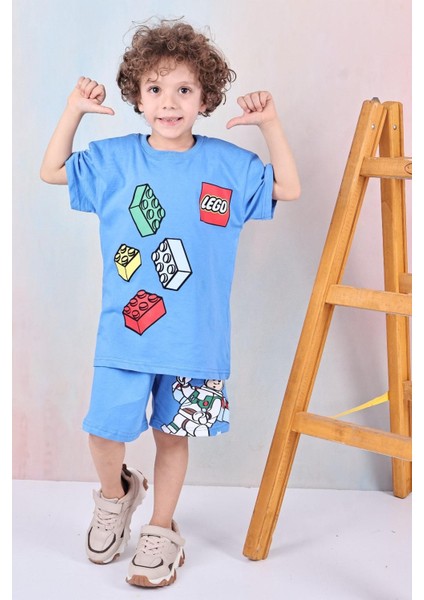 Erkek Çocuk Baskılı Tşört-Şort Takım