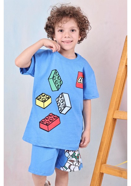 Erkek Çocuk Baskılı Tşört-Şort Takım modelleri