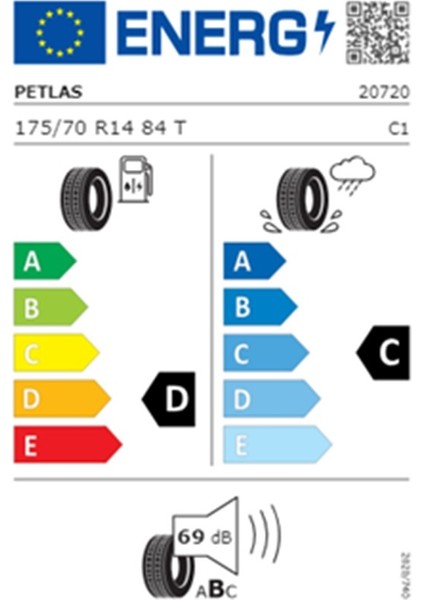 175/70 R14 Tl 84T Elegant PT311 Oto Yaz Lastiği (Üretim Yılı:2025)