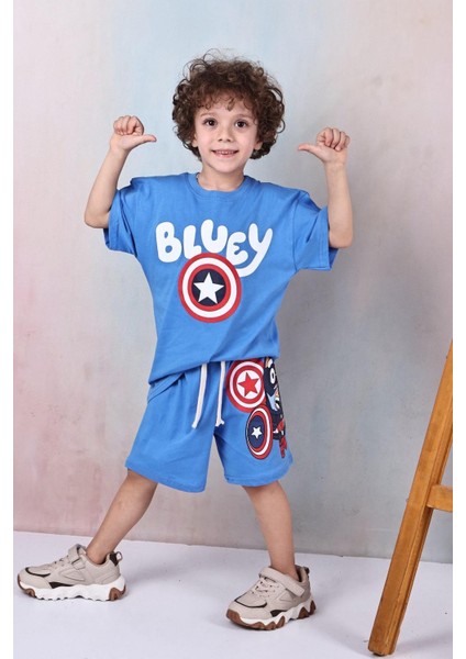 Erkek Çocuk Baskılı Tşört-Şort Takım