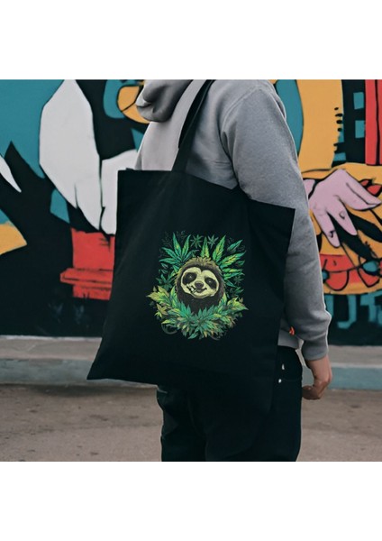 Renkli Psychedelic Desenli Siyah Bez Çanta, Çok Amaçlı, Hafif ve Şık Tasarım fiyatları