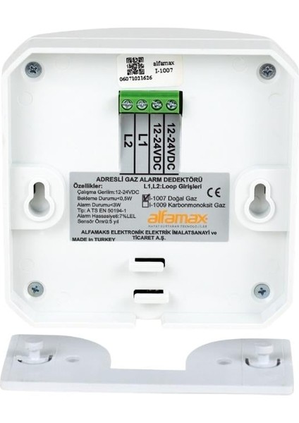 C-1008 Dc Konvansiyonel Lpg Gaz Alarmı Dedektör 12V-24V