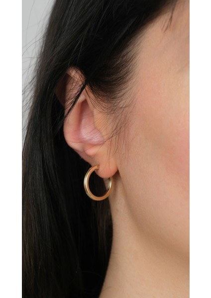 14 Ayar Altın Düz Çizgili Halka Küpe fiyatları