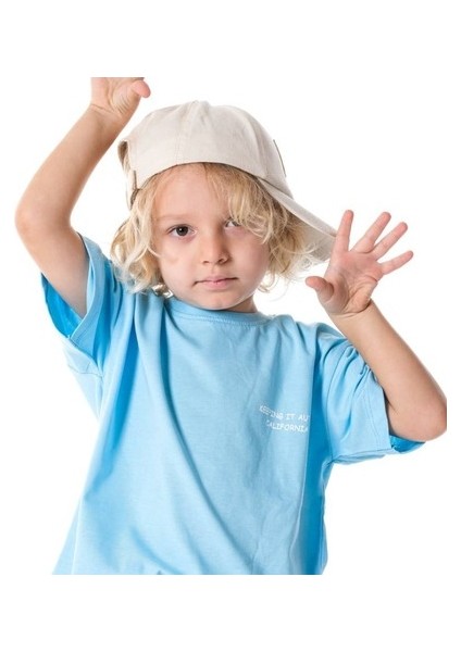 Mavi Tişört Siyah Pantolon Takım modelleri