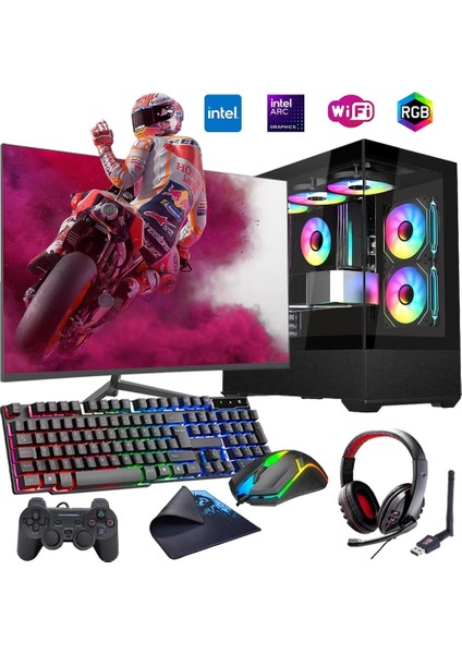 I5 13400F 16GB Ddr4 1tb M2 12GB Arc B580 24" Monitörlü Oyun Bilgisayarı (Gaming Set)