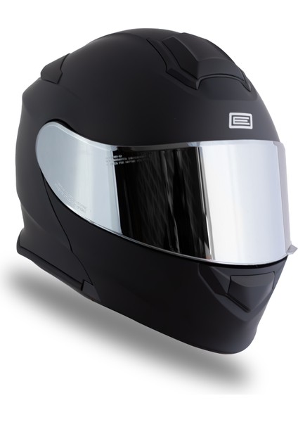 Delta Basic Mat Siyah Çene Açılır Kask