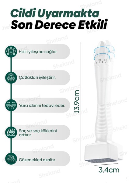 Dermastamp 140 Titanyum Iğneli , Ayarlanabilir 10 Iğne Ölçülü 0.25 mm - 3.00 mm indirimleri
