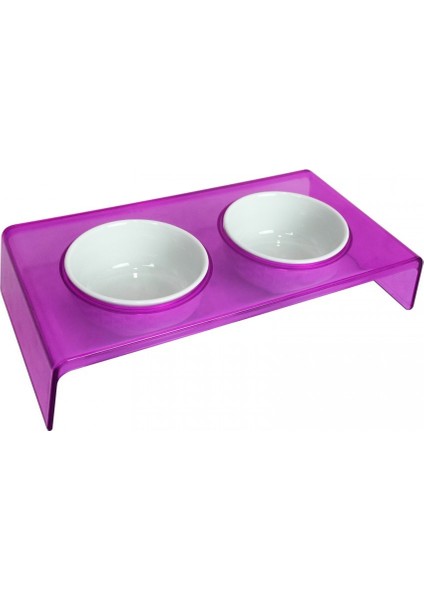 Seramik Mama Kabı & Su Kabı Renkli Standlı 10*15*30CM