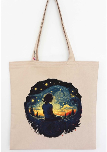 Şık Bej Keten Çanta, Hafif ve Dayanıklı, Pratik ve Kullanışlı Tasarım