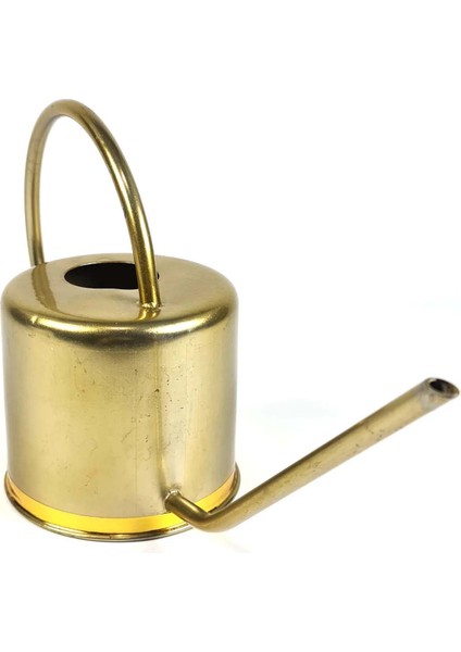 Metal Bitki Sulama Kabı 1,3lt Sulak Çiçek Sulama Sürahisi Altın Sarı ME127