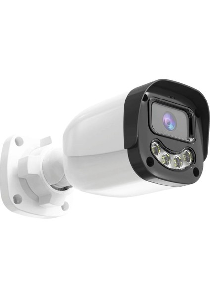 5 Li Araç Yüz ve Insan Tanımalı Hareket Algılayan 5 Mp Lens 4 Warm LED Gece Renkli Gösteren Güvenlik Kamera Seti BS2304W
