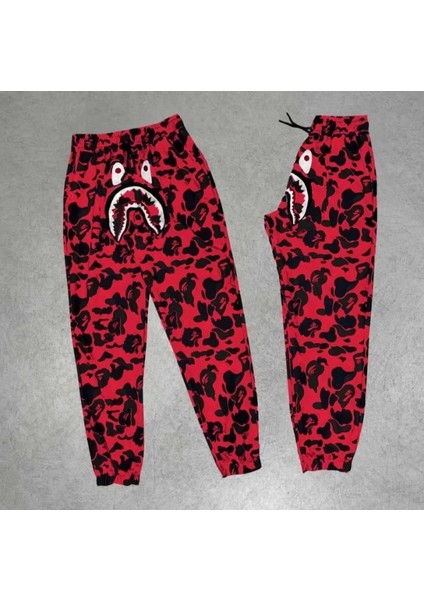 Erkek Bape Shark Dijital Baskılı Eşofman Altı