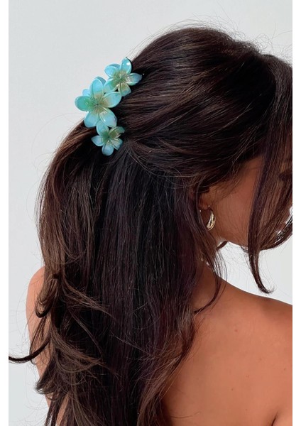 Üçlü Çiçekli Mandal Saç Tokası