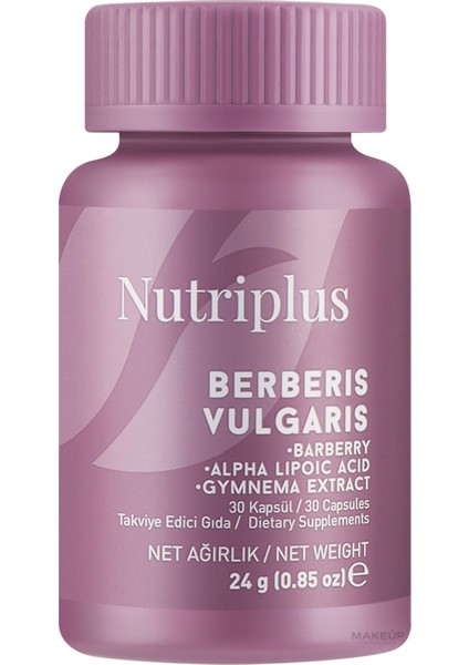 Nutriplus Berberis Vulgaris (Karamuk) Ekstresi 30 Kapsül
