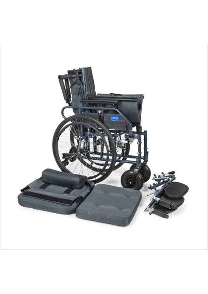 954LGC-46 Lux Alüminyum Sırtı Yatar Baldır Destekli Tekerlekli Sandalye fırsatları