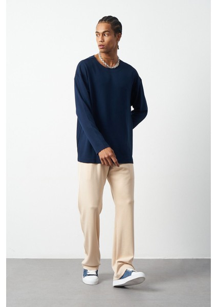 Oversize Uzun Kol Esnek Modal Erkek T-Shirt fiyatları