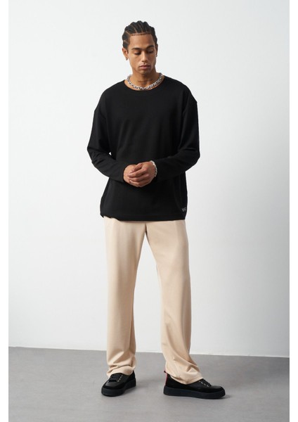 Oversize Uzun Kol Esnek Modal Erkek T-Shirt fırsatları