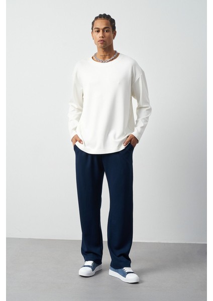 Oversize Uzun Kol Esnek Modal Erkek T-Shirt