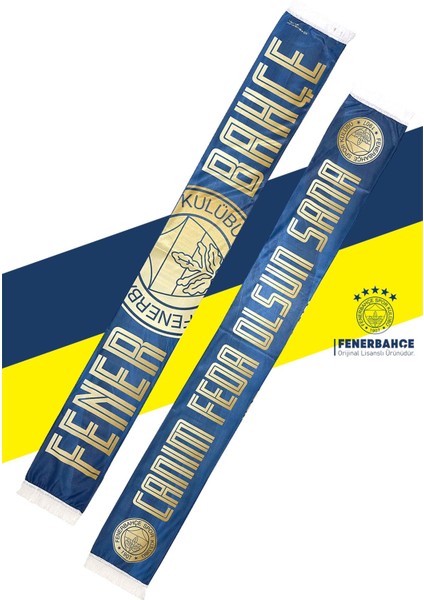 Orijinal Lisanslı Canım Feda Olsun Fenerbahçe Saten Şal Atkı