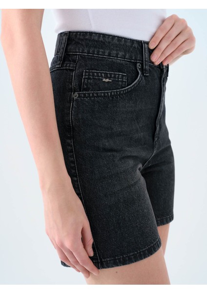 Regular Fit Jean Antrasit Kadın Şort LF2039980