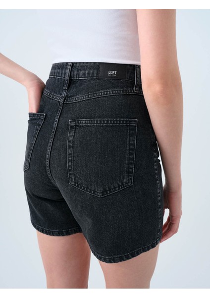 Regular Fit Jean Antrasit Kadın Şort LF2039980