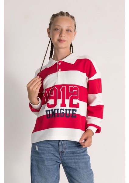 Dmb Boys & Gırls M 9763 Polo Yakalı Sweat 9-14 Yaş