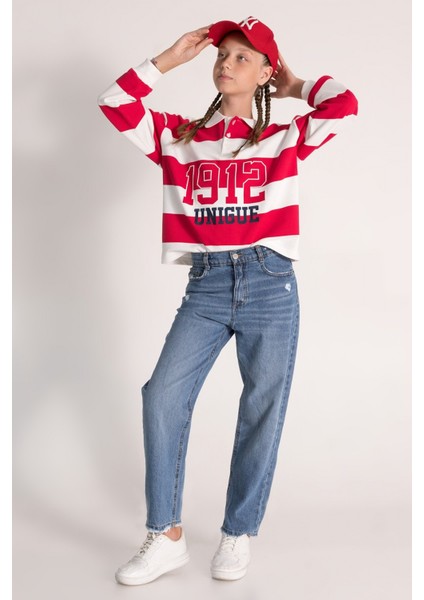 Dmb Boys & Gırls M 9763 Polo Yakalı Sweat 9-14 Yaş modelleri