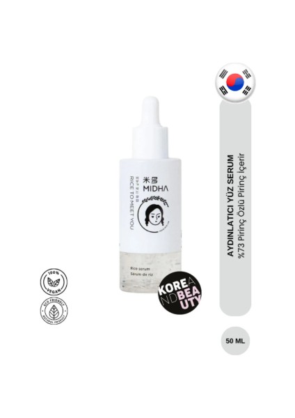 Rice Serum 50ml %73 Pirinç Özü Aydınlatıcı Anti Age Yüz ve Boyun Serumu