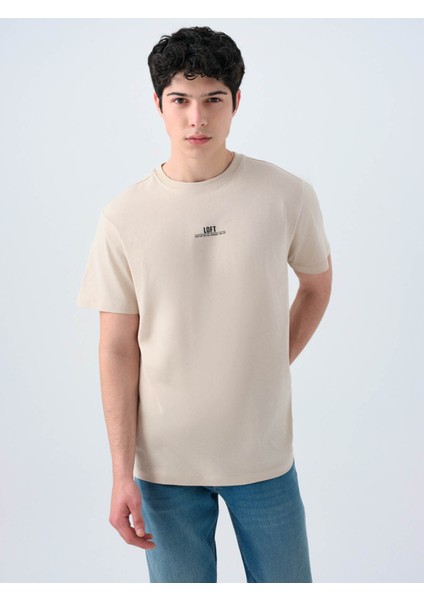 Regular Fit Taş Erkek T-Shirt LF2038728