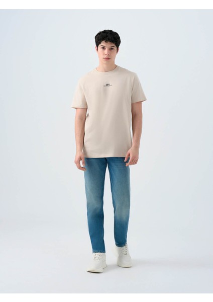 Regular Fit Taş Erkek T-Shirt LF2038728 modelleri
