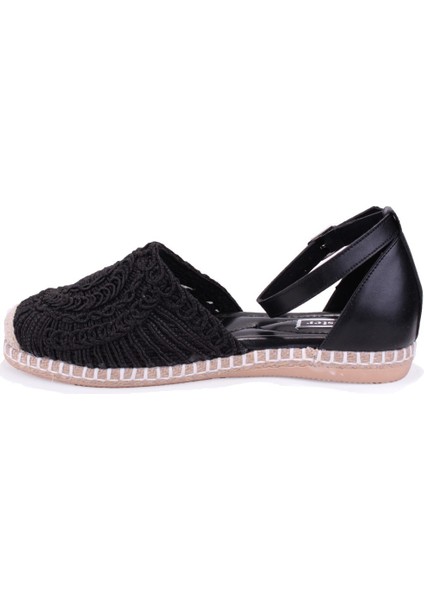 DZA07-1155198 Siyah Triko Günlük Babet Kadın Ayakkabı modelleri
