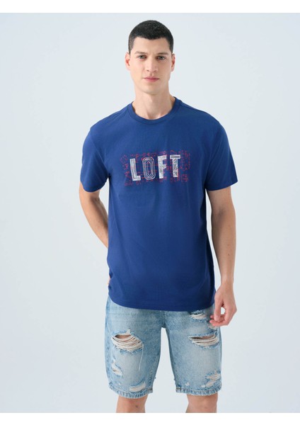 Regular Fit Lacivert Erkek T-Shirt LF2038726