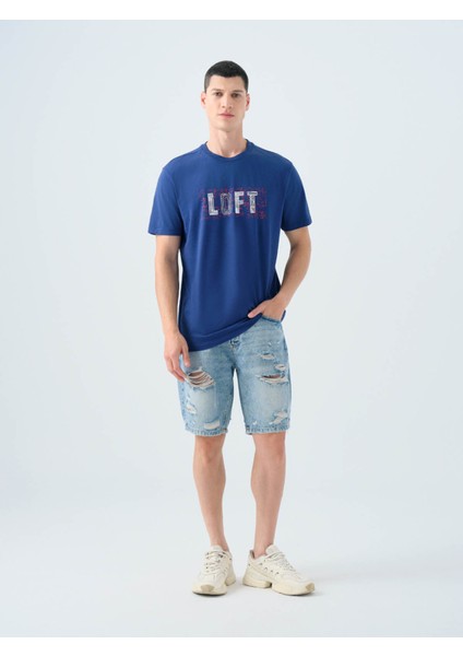 Regular Fit Lacivert Erkek T-Shirt LF2038726 modelleri