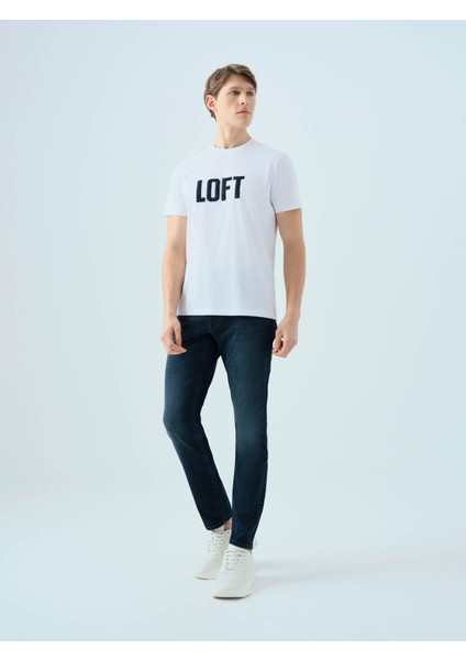 Regular Fit Beyaz Erkek T-Shirt LF2038590 modelleri