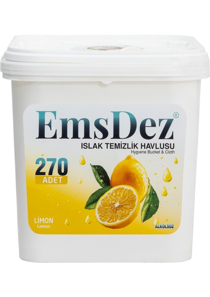Tüm Yüzeylerde Etkili Limon Kokulu Kova Islak Temizlik Mendili 270-400 Yapraklı Yüzey Temizlik Havlusu