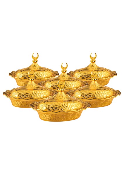 6 Adet Oval Metal Lokumluk (042-6)