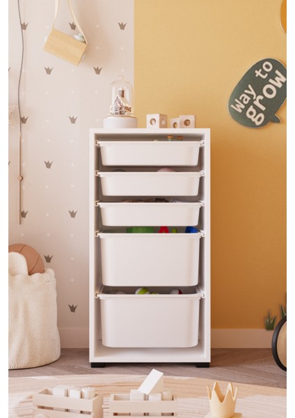 7 Sepetli Çok Amaçlı Oyuncak Dolabı - Beyaz modelleri