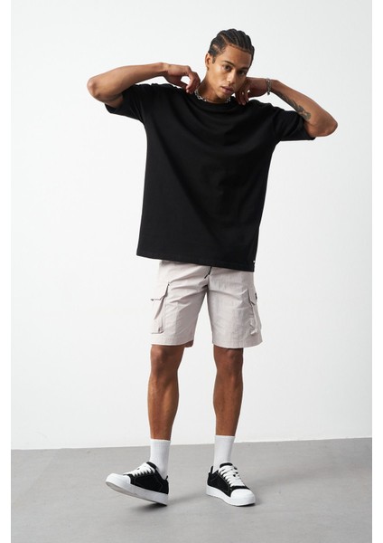 Oversize Dikiş Detaylı Premium Basic T-Shirt