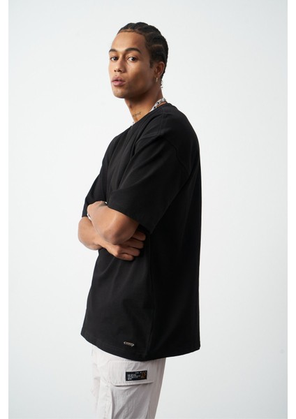 Oversize Dikiş Detaylı Premium Basic T-Shirt