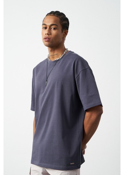 Oversize Dikiş Detaylı Premium Basic T-Shirt