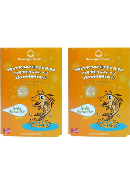 Omega 3 Gummies Takviye Edici Gıda 2X30 Jel Form