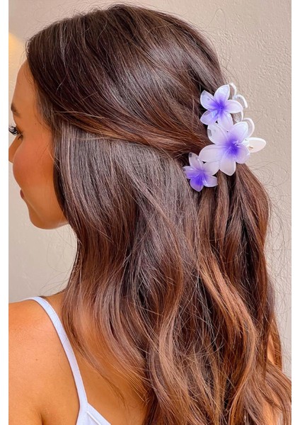 Üçlü Çiçekli Mandal Saç Tokası