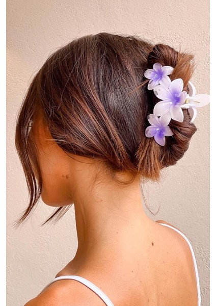 Üçlü Çiçekli Mandal Saç Tokası modelleri