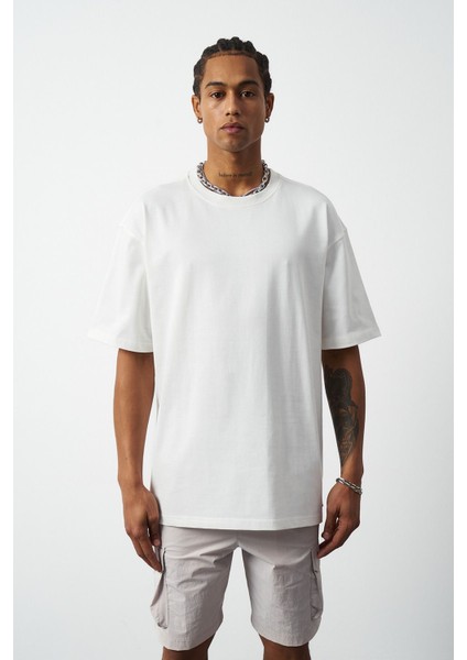 Oversize Dikiş Detaylı Premium Basic T-Shirt