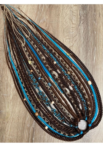 Rasta Mix Afrika Örgü Toka 25LI - Koyu Kahverengi & Kahverengi & Turkuaz fırsatları