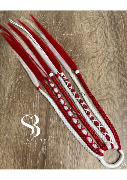 Türk Bayrak Temalı Afrika Örgülü 8 Li Çocuk Tokası Kırmızı Beyaz modelleri