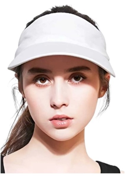 Kadın Uv Koruyucu Tenis Şapka Plaj Vizör Şapka
