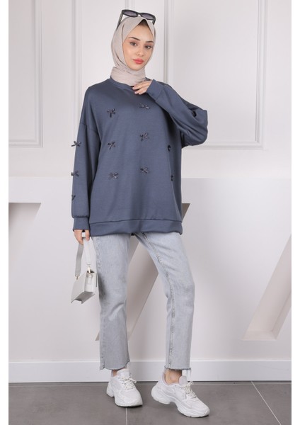 Füme Kurdele Detaylı Modal Sweat modelleri